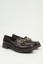 Brown Patent Leather Thick Sole Metal Buckle Women's Loafer Shoes Pc-56056 - 2