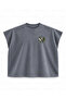 Bjj Sweep Printed Boxy Oversize Sleeveless T-Shirt - Anthracite
