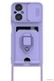 Spt-Gld Newface Poco M5 Case Zuma Silicone with Business Card Holder and Ring (131657) - Lilac - 2