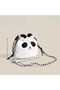 Fluffy Plush Panda Makeup Bag with Drawstring & Adjustable Shoulder Strap, Small Portable Cosmetic P - 6