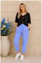 Women's Italian Jogger Pants with Pockets and Button Detail, Full Lined, Sizes 38-46 - 2