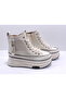 26K336 Filled Heel Patent Leather Boots - 5