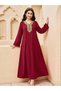 Rochie, bordo - 14 ani - 3