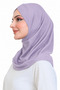 Women's Ready-To-Wear Turban Crossed One-Piece Practical Prayer Headscarf Gray - 3