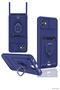 Spt-Gld Newface Galaxy A06 Case Zuma Silicone with Business Card Holder and Ring (130007) - Navy Blue