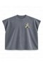 Jujutsu Kaisen Aoi Todo Boogie Woogie Hand Printed Boxy Oversize Sleeveless T-Shirt - Anthracite