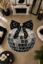 Aura Bowknot Disco Ball Patterned Woven Base Decorative Carpet Auraplus12