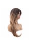 Straight Long Perched Fiber Synthetic Wig - Dark Auburn Bottomed Honey Foam Ombre - 3