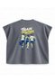 Group Training Printed Boxy Oversize Sleeveless Fitness T-Shirt - Anthracite - 2