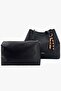 67-8146 Women's Black Shoulder and Shoulder Bag - 5