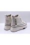 26K336 Filled Heel Patent Leather Boots - 8