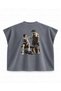 Training Partner Printed Boxy Oversize Sleeveless Fitness T-Shirt - Anthracite - 2