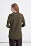 High Collar Ribbed Khaki Tunic 0014 - 5