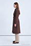 Double-Breasted Collar Epaulet Belted Bitter Trench Coat 12528 - 3