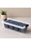 Rectangular Compartmented Storage Container 35X7 cm Transparent Box Black Compartment
