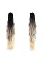 Buckle Protein Fiber Synthetic Ponytail - Dark Brown Auburn Platinum Ombre - 2