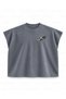 Jujutsu Kaisen Yuta and Rika Katana Duo Printed Boxy Oversize Sleeveless T-Shirt - Anthracite
