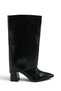 Larissa Diva Women's Pointed Toe Heeled Boots 00127012 Black Rustic - 4