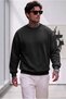 Men's Black Crew Neck Sweatshirt