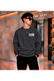 Men's Mtb Mountain Bike Left Chest Printed Crew Neck Casual Regular Fit Sweatshirt