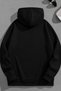 Unisex 3 Thread Cotton Black Vintagestyle Print Loose Fit Sweatshirt Hoodie - 2