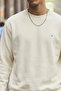 Men's Medium Soft Ecru Sweatshirt - 4