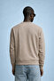 Men's Embroidered Shiny Caramel Sweatshirt - 5