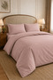 Plain Aura Powder 100% Cotton Poplin Double Duvet Cover Set