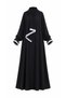 Cotton Viscose Front Zipper Lace Detailed Practical Women's Prayer Dress with Self-Scarf - 6