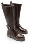 Vega Gala Women's Boots 0012366 Brown Wrinkled Patent Leather - 3