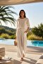 Women's Lyocell Elastic Waist Pants with Lace Detail