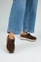 (Adela Kürklü) Women's Genuine Leather Sabo Coffee Slippers - 5