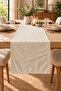 Light Beige Suede Textured Solid Color Runner Luxury Stitched Living Room Kitchen Dining Table Runner 40X150