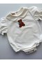 Handmade 100% Cotton Poplin Fabric Sweet Teddy Bear Embroidered Baby Girl Shirt - 4
