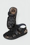 Baron Men's Black Caged Sandals Comfort Anatomical Sole
