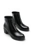 Aurora Sia Women's Heeled Boots 0012111 Black Wrinkled Patent Leather - 3