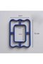 Set of 3 Arched Rectangular Frame Ceramic Clay and Dough Cutter Molds - 3