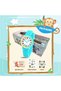 Round Stylish Analog Watch for Kids 7 Multicolor LED Lights Rotating Bezel 30M Water Resistant -Green - 3