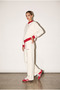 Women's Ecru-Red Detailed Tracksuit Set Oversize Two-Piece Set - 3