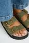 Sevalli 2 Women's Leather Genuine Leather Double Buckle Khaki Slippers - 3