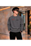 Men's Minimal Striped Whatever Printed Crew Neck Casual Regular Fit Sweatshirt