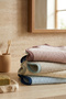 Waven Set of 4 100% Cotton Wavy Ribbed Towels 50X100 cm - 6