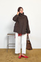 Women's Lapel Button Detail Double Pocket Lined Jacket Brown - 3