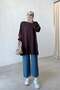 İpek Cupra Shoulder Buttoned Mercerized Tunic - Brown - 5