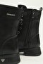 Women's Black Lace-Up and Zippered Thick-Soled Boots Pc-56109 - 2