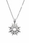 Layered Stone Flower Star Figured Special Chain Necklace - Silver - 2