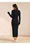 Youth Bodycon Midi Dress with Ribbed Detail - 2