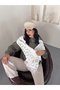 Women's Bohemian Hand-Knitted Motif Tassel Scarf