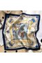 Foulard Bandana Women's 50X50 Square Scarf Rayon Italian Stitched Neck Scarf Hair Bandana - 2
