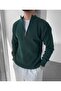 Men's 3-Piece Casual Half-Zip Regular Fit Knit Sweater - 4